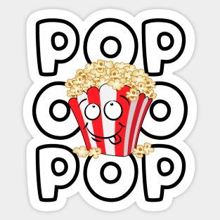 Love Popcorn 2 T-Shirt Funny Popcorn Lovers Sticker